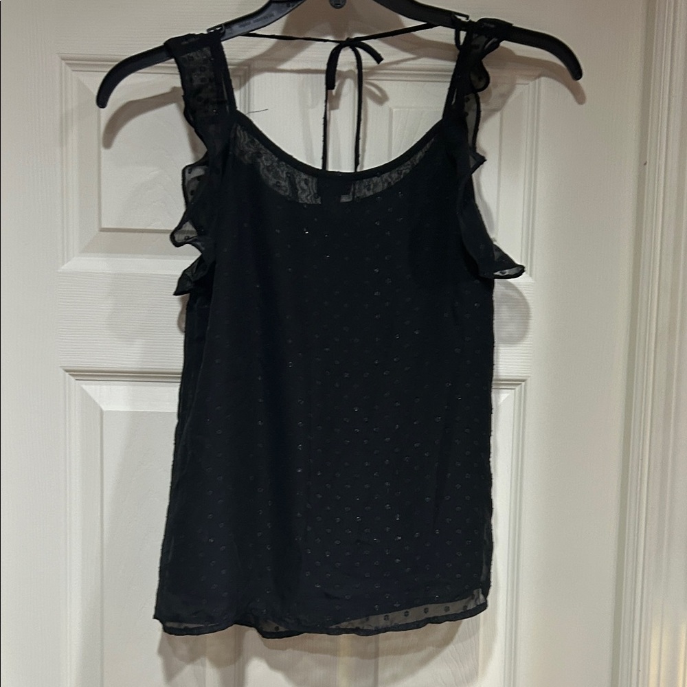 Medina Elegant Black Sheer Ruffle Blouse - Picture 12 of 12
